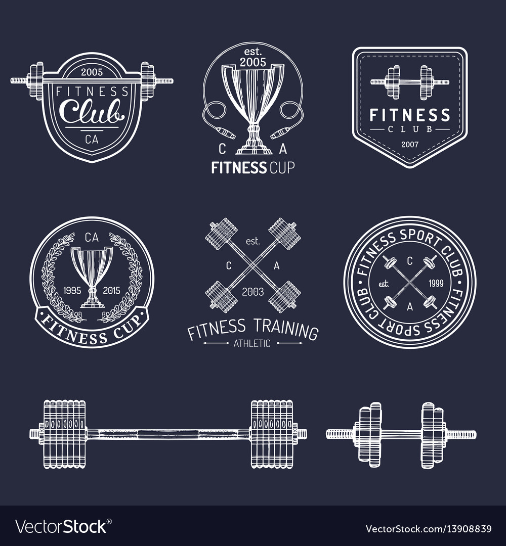 Athletic Fitness Logo Set