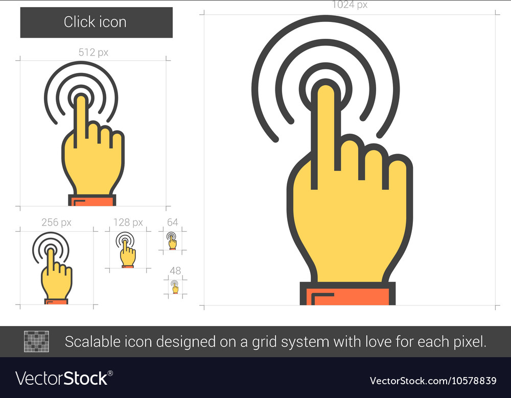 Click line icon