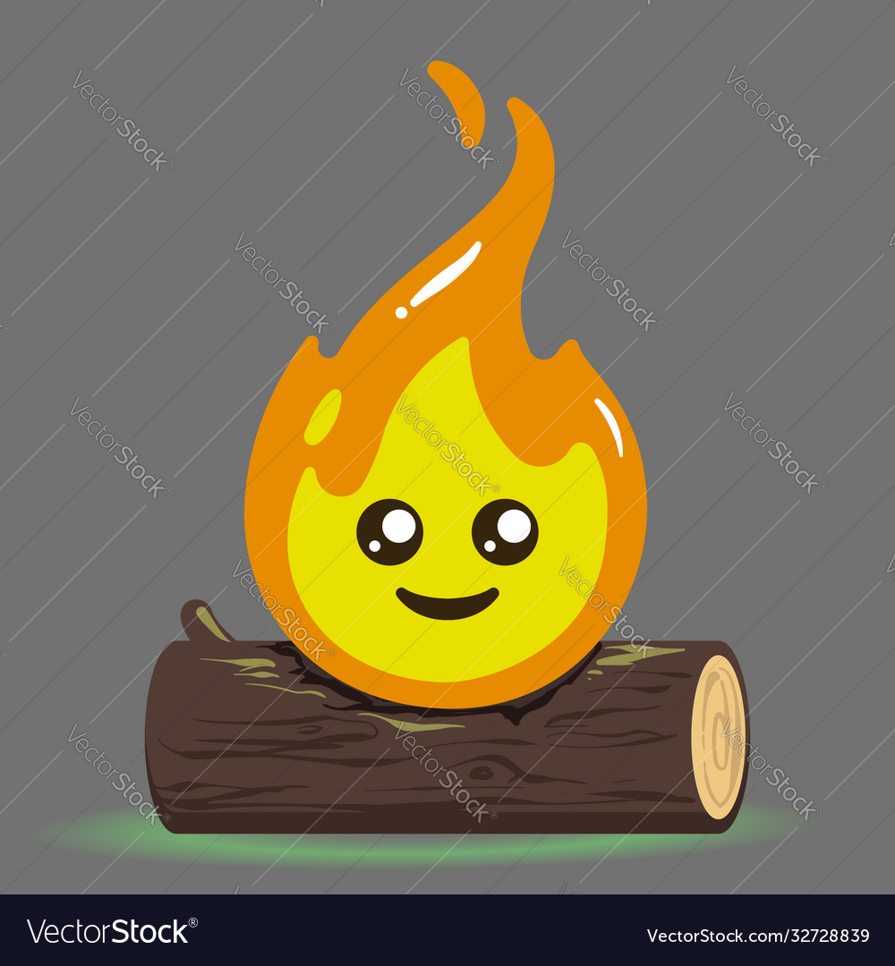 Cute fire Royalty Free Vector Image - VectorStock