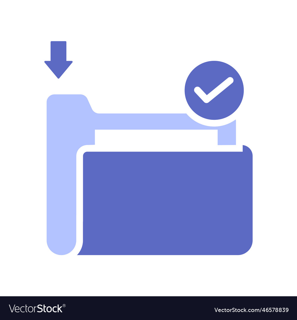 Data folder glyph icon style vector image Data folder glyph icon style