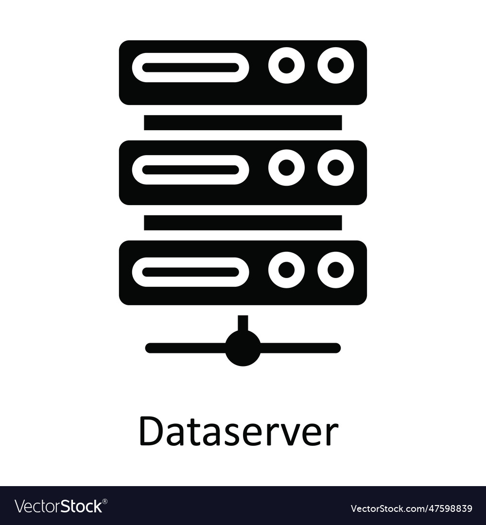 Data server solid icon design