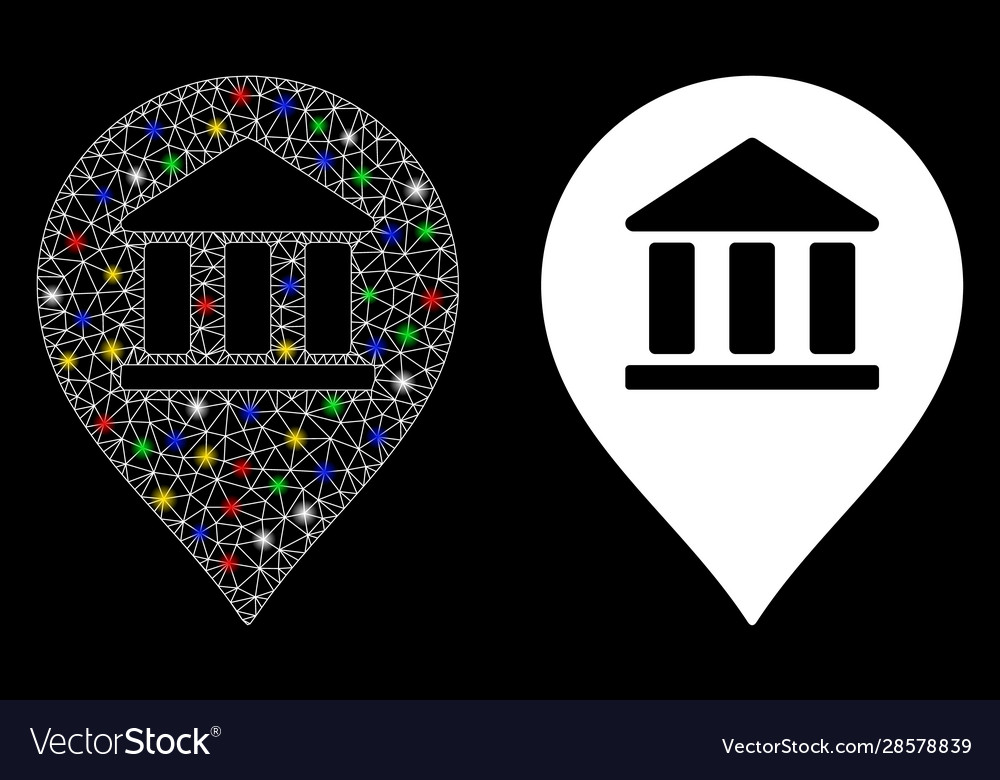 Flare mesh wire frame library map marker icon