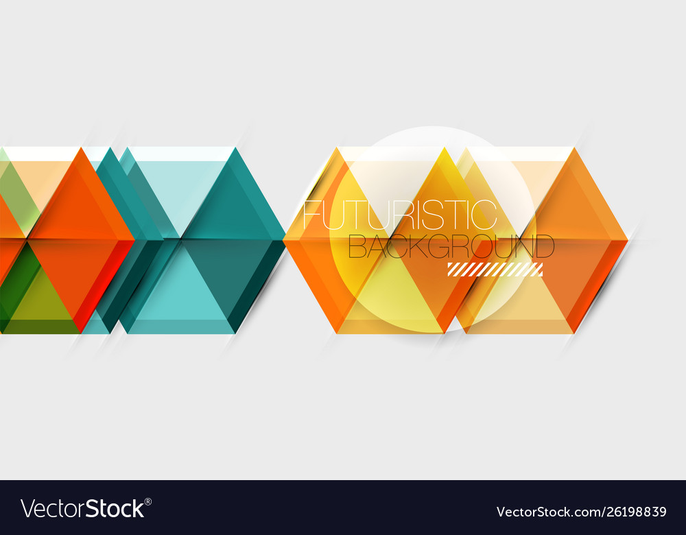 Geometric triangle and hexagon abstract background Vector Image Geometric triangle and hexagon abstract background