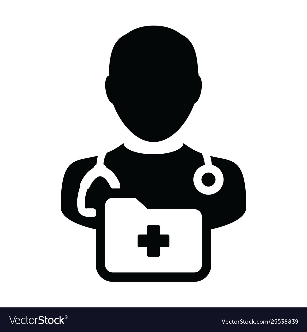 Healthcare Icon Male Doctor Person Profile Avatar Vector Image