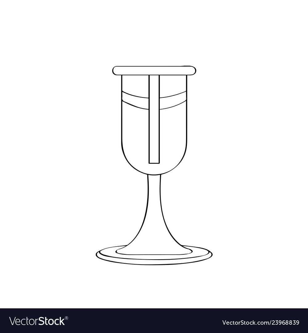 Isolated chalice outline