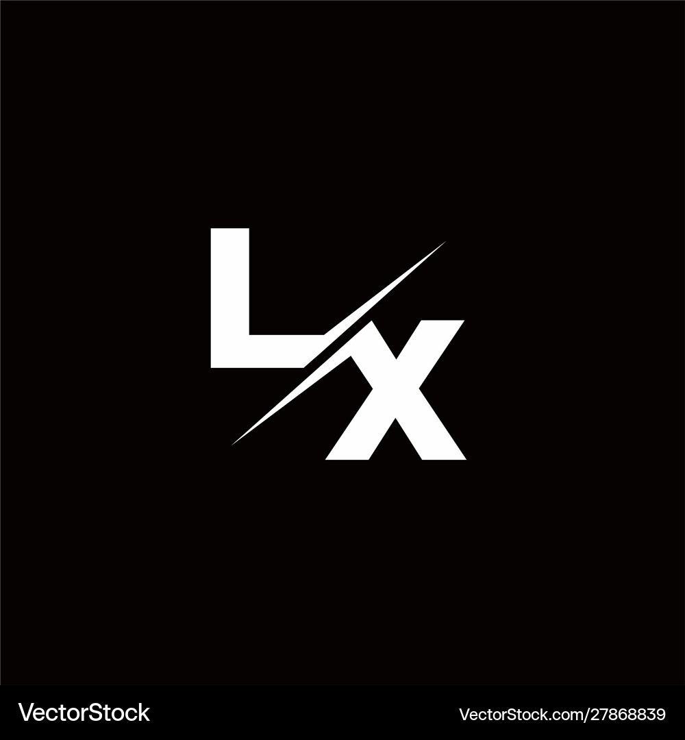 Lx logo letter monogram slash with modern logo Vector Image