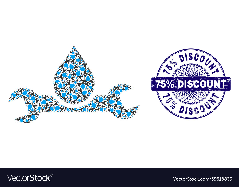 Plumbing recursion mosaic of items vector image Plumbing recursion mosaic of items
