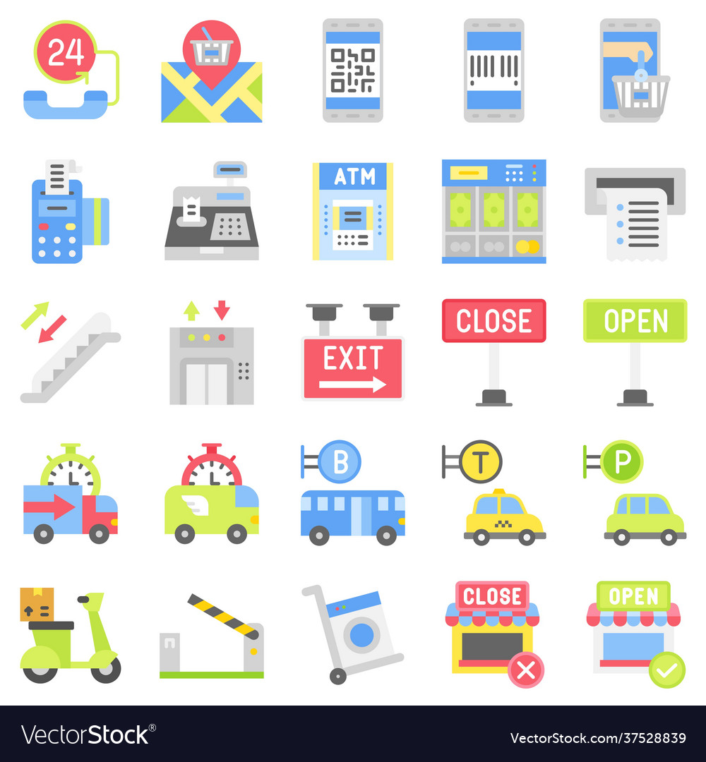 Shopping und Einzelhandel Icon Set