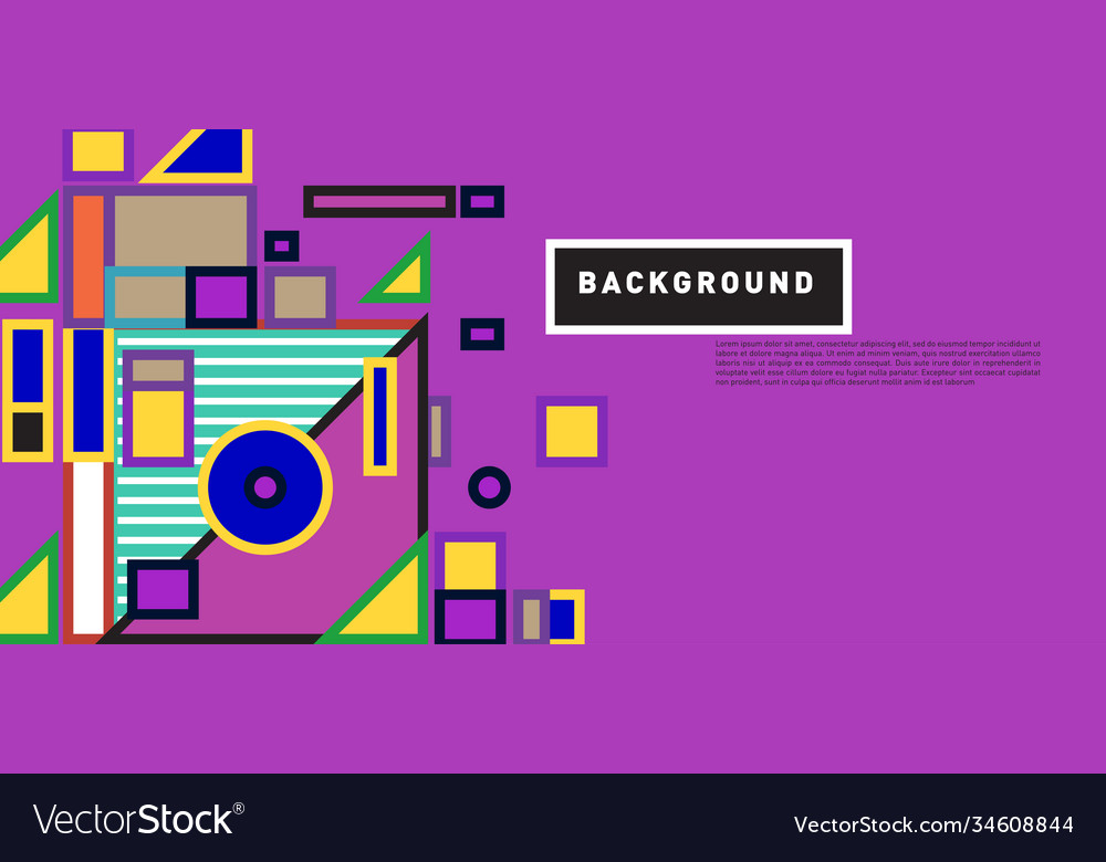 Abstract colorful rectangle background for banner vector image Abstract colorful rectangle background for banner