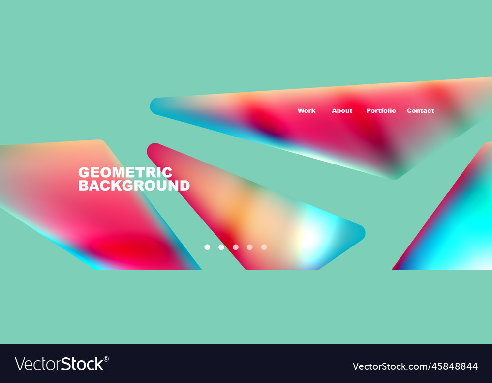 Bright colorful triangular shapes abstract