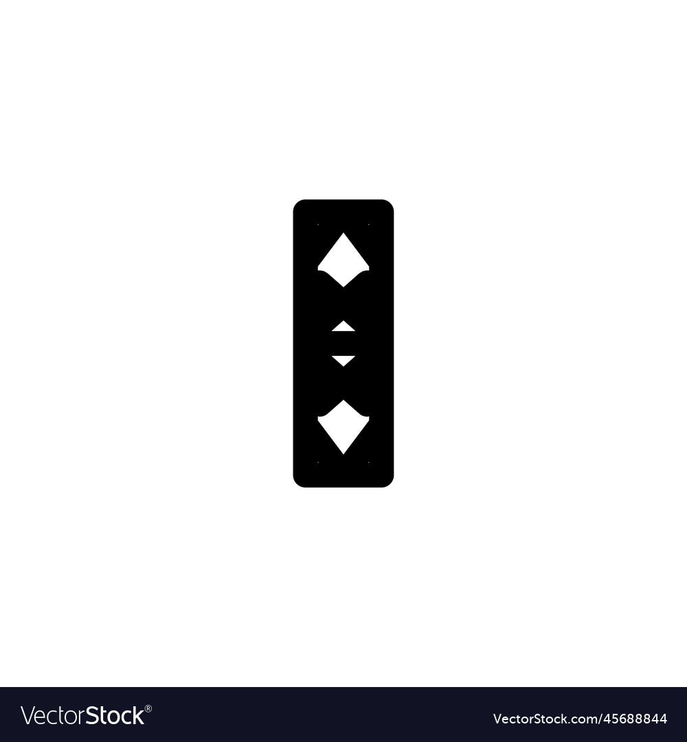 Elevator button icon simple style vector image Elevator button icon simple style