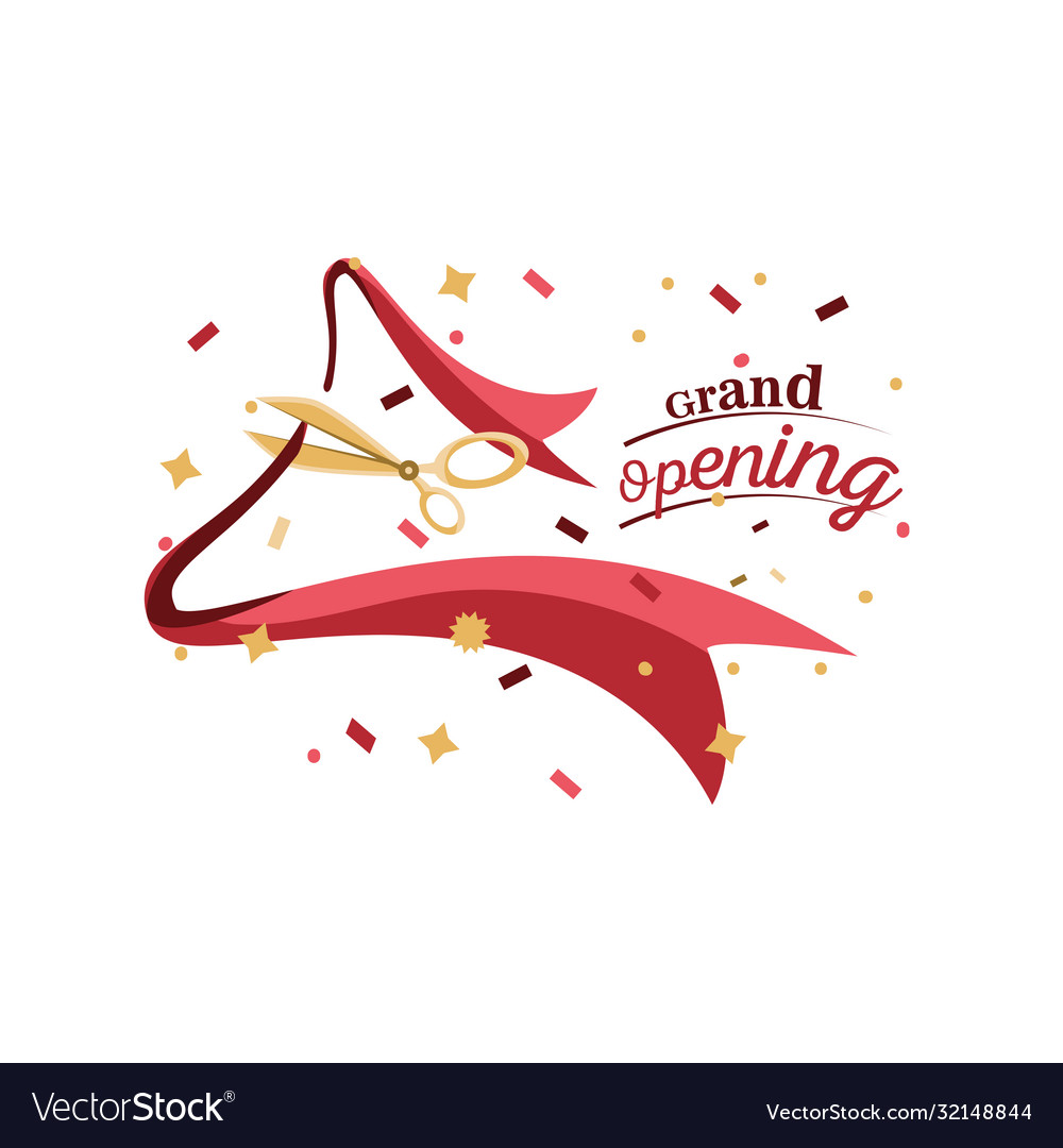 Grand opening detailed style icon design Vector Image