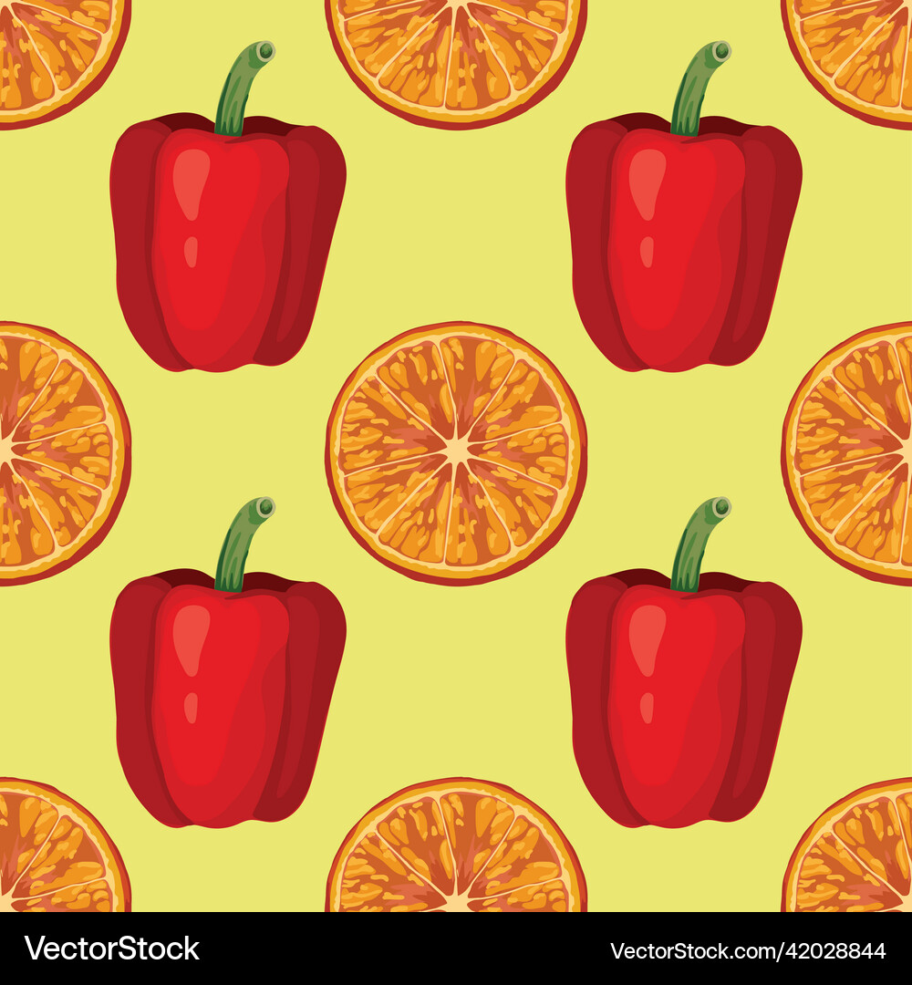 Hand draw vegetable seamless pattern design Vector Image