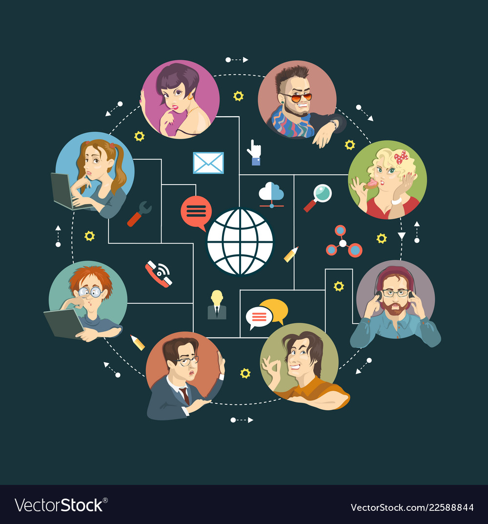 Infographics background social media network