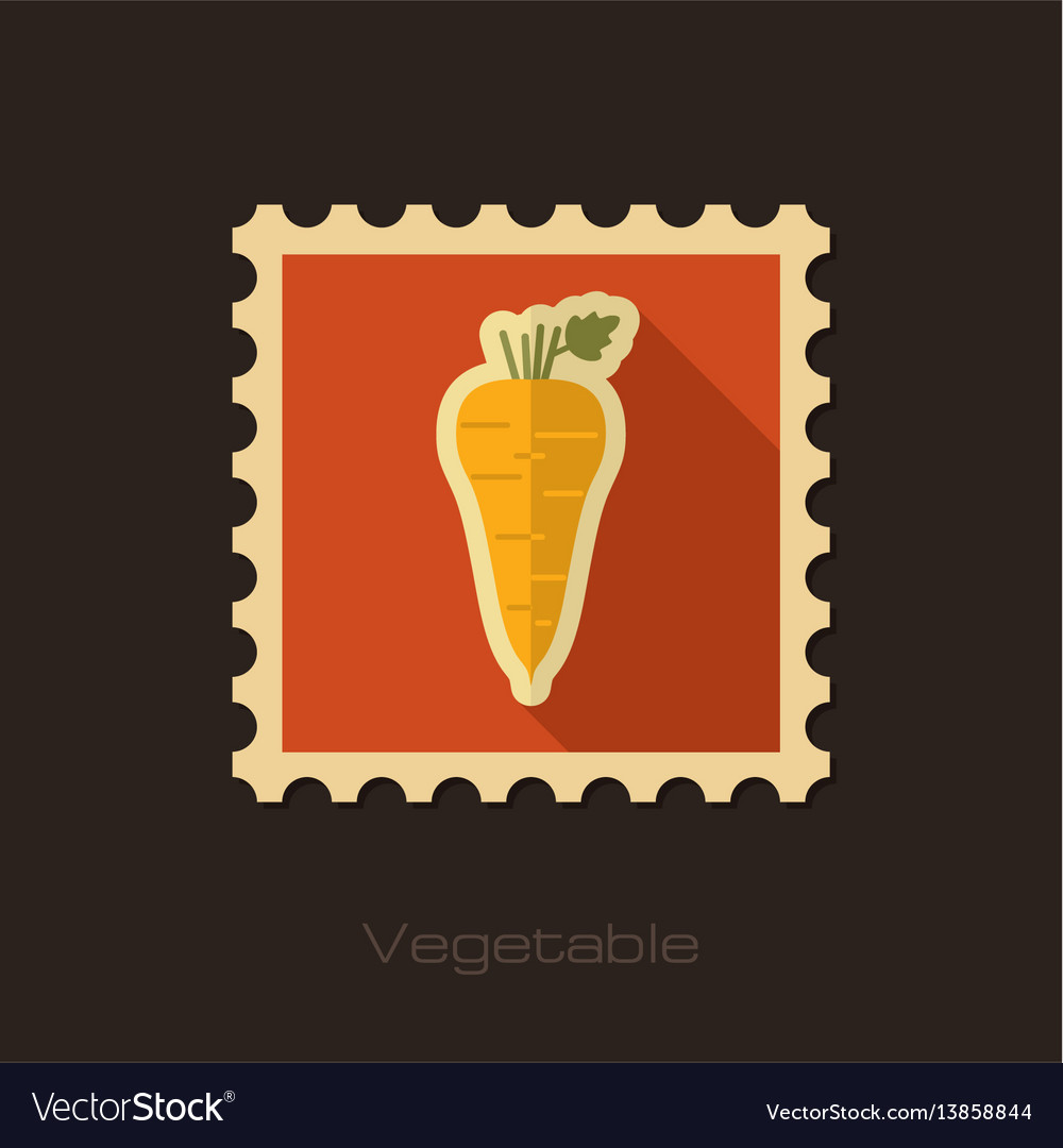 Parsnip root flat stamp vegetable