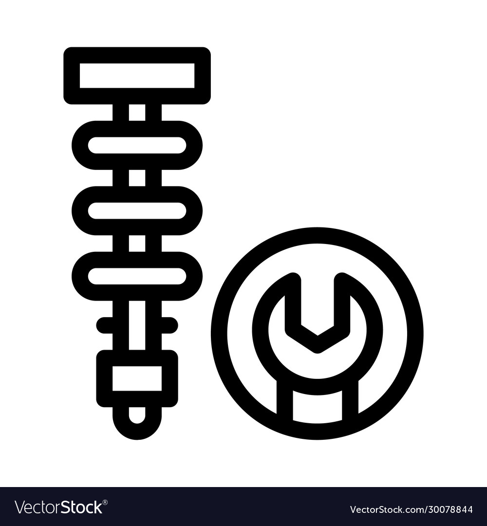 Shock absorber icon outline Royalty Free Vector Image