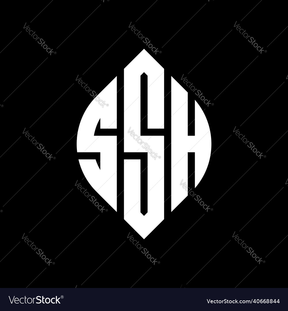 Ssh circle letter logo design