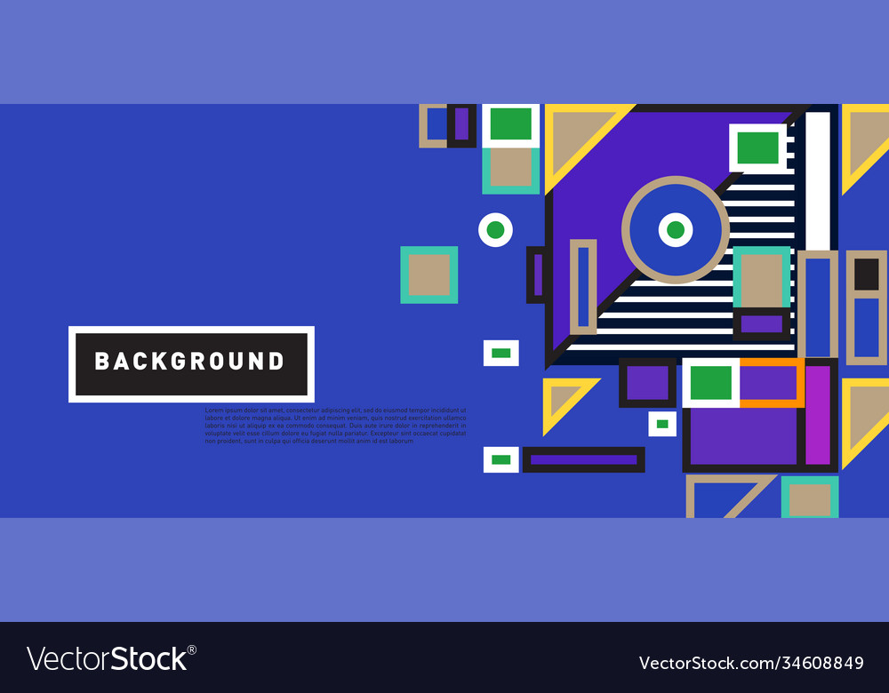 Abstract colorful rectangle background for banner vector image Abstract colorful rectangle background for banner