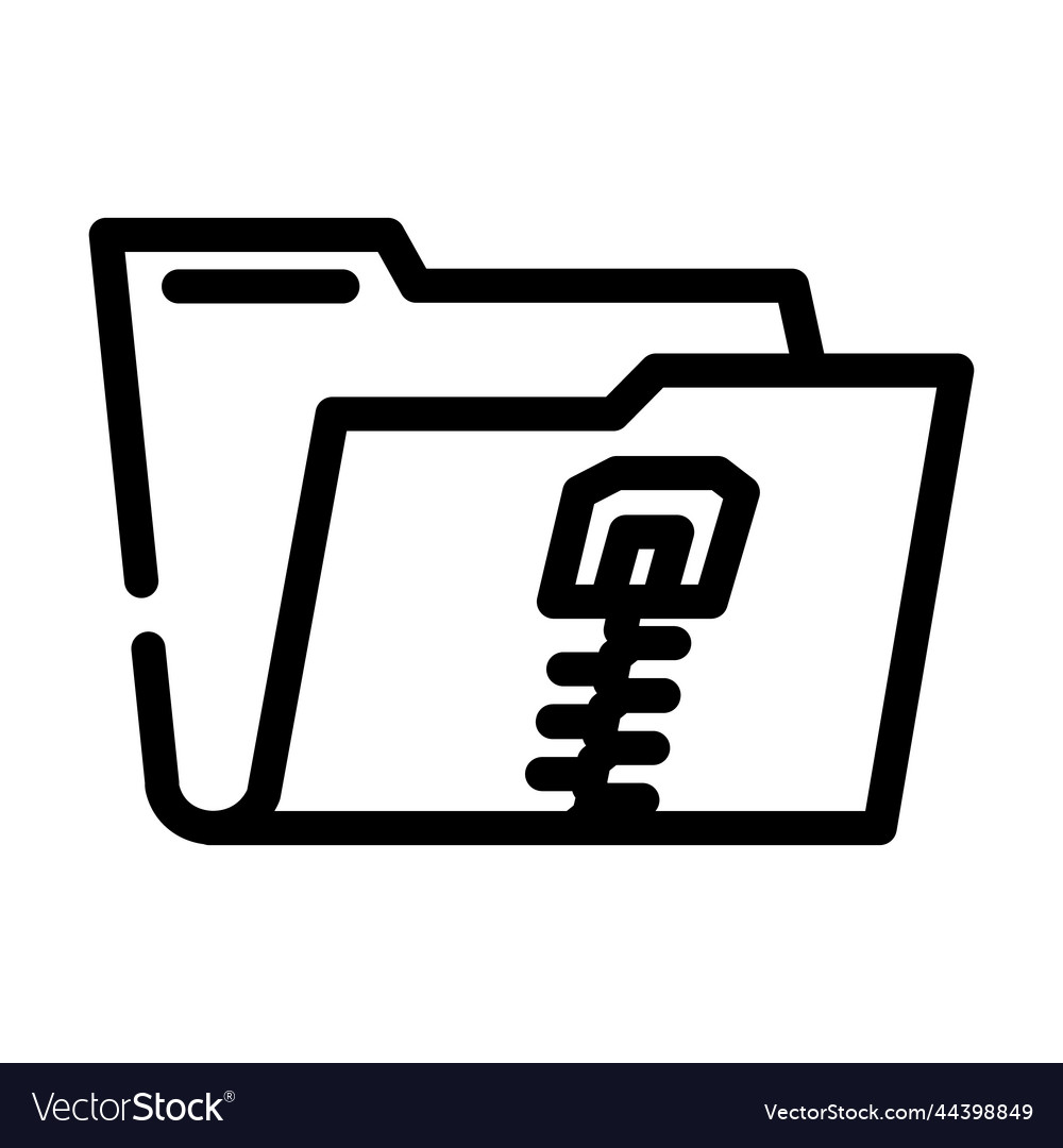 Archive folder line icon