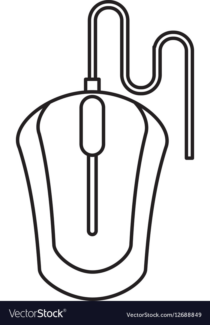 Computer mouse isolated icon