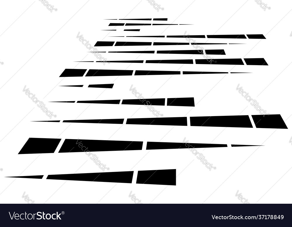 Dashed dynamic lines stripes 3d vector image Dashed dynamic lines stripes 3d