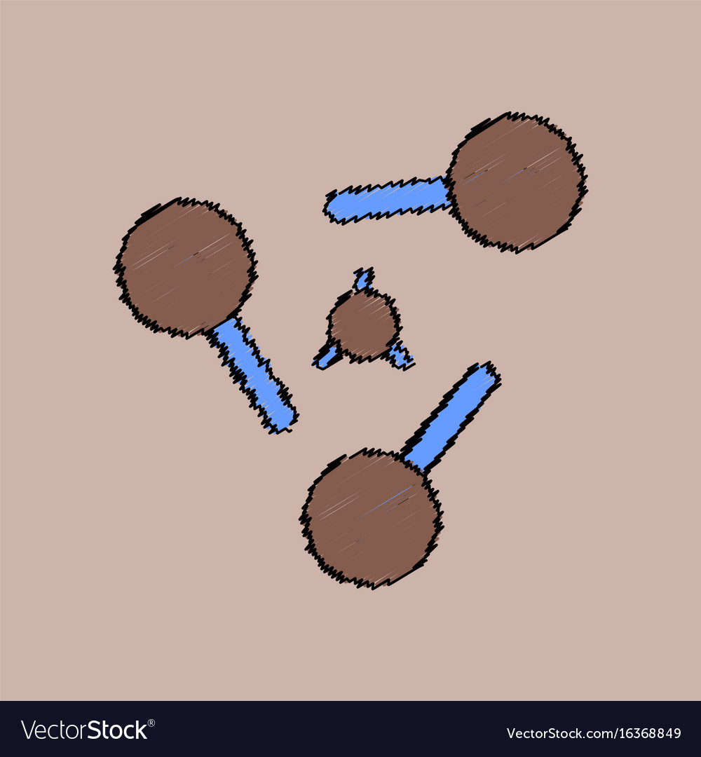 Flat icon design collection atoms elements