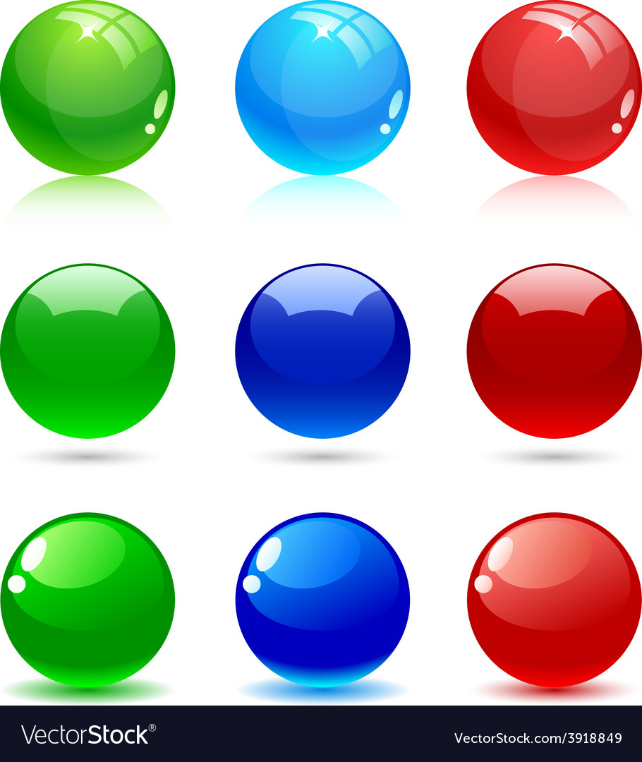 Glossy balls Royalty Free Vector Image - VectorStock