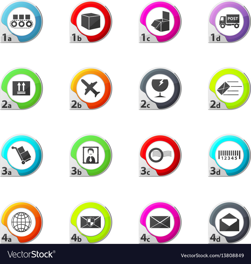 Post service icons set