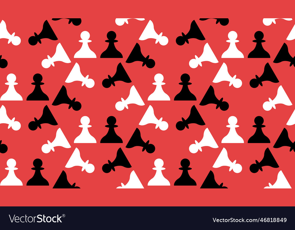 Seamless pattern with chess pawn endless vector image Seamless pattern with chess pawn endless