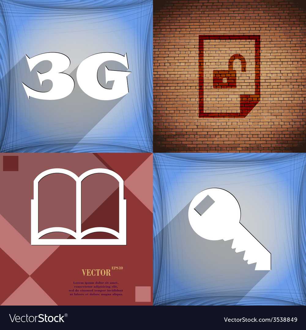 Set of abstract backgrounds with different web