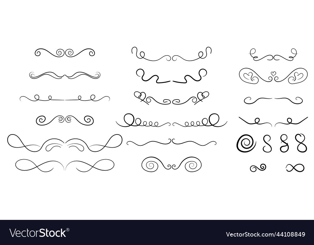 Set of text delimiters for your projects Vector Image Set of text delimiters for your projects