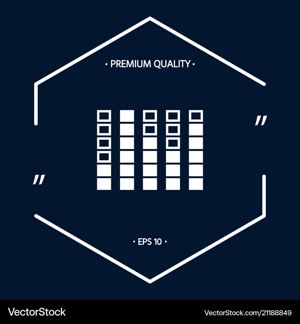 Spectrum analyzer equalizer icon Royalty Free Vector Image