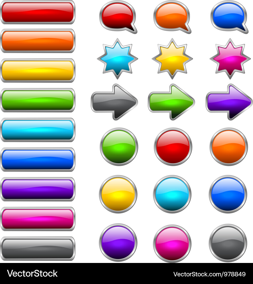 Web buttons Royalty Free Vector Image - VectorStock