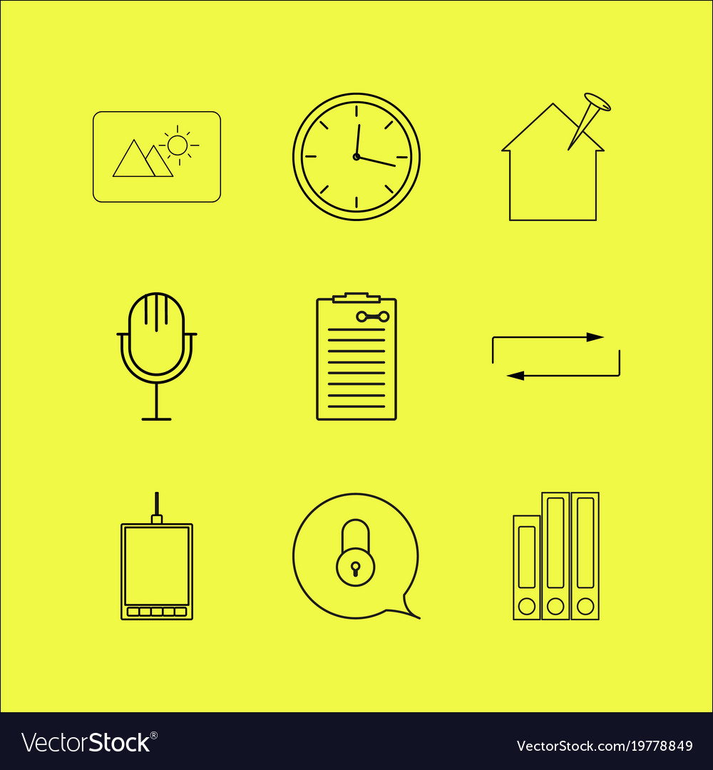 Web linear icon set simple outline icons
