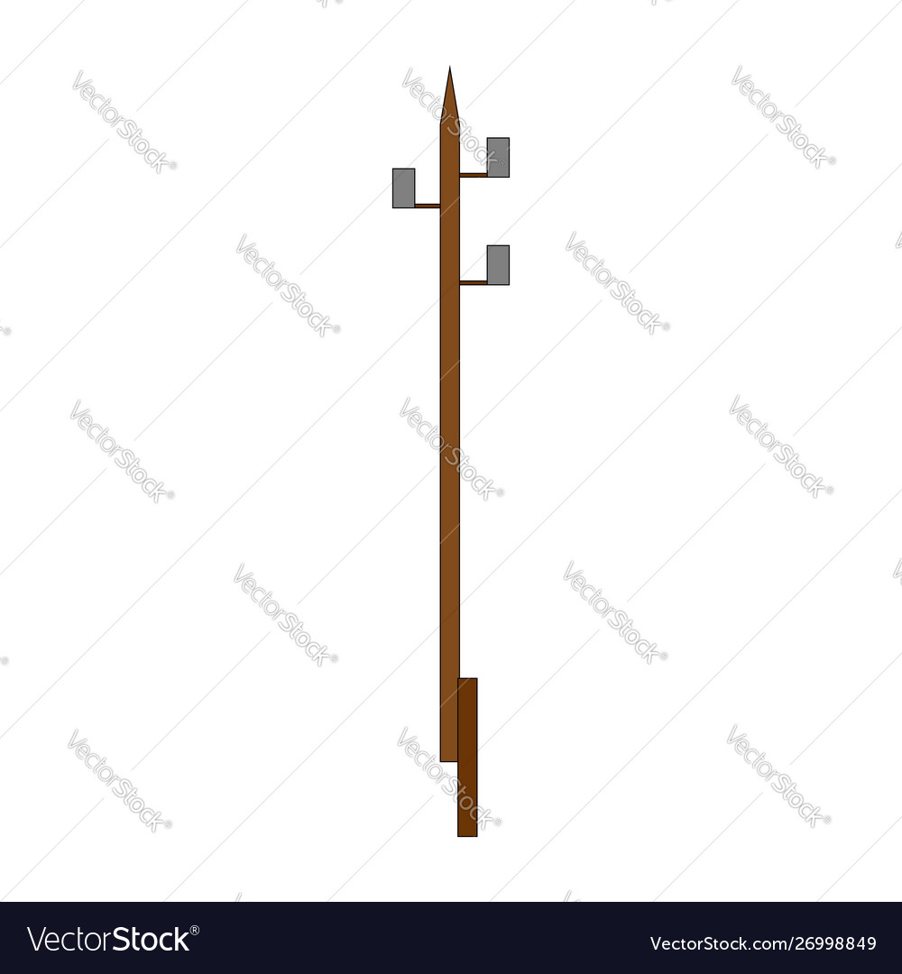 Wood power line icon symbol flat