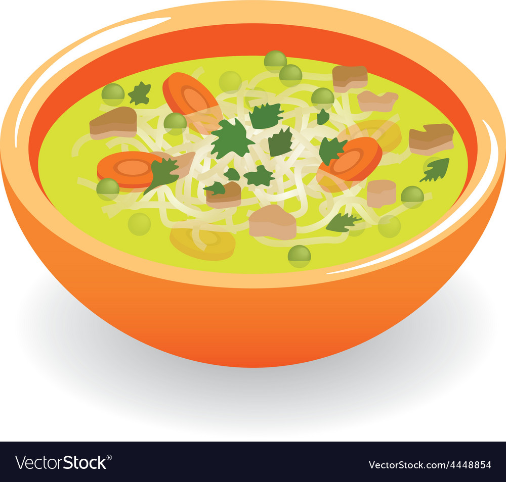 Beef broth soup Royalty Free Vector Image - VectorStock