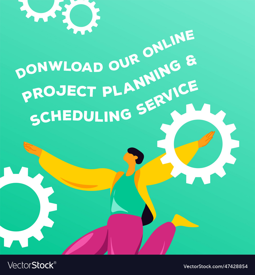 download-our-online-project-planning-and-schedule-vector-image