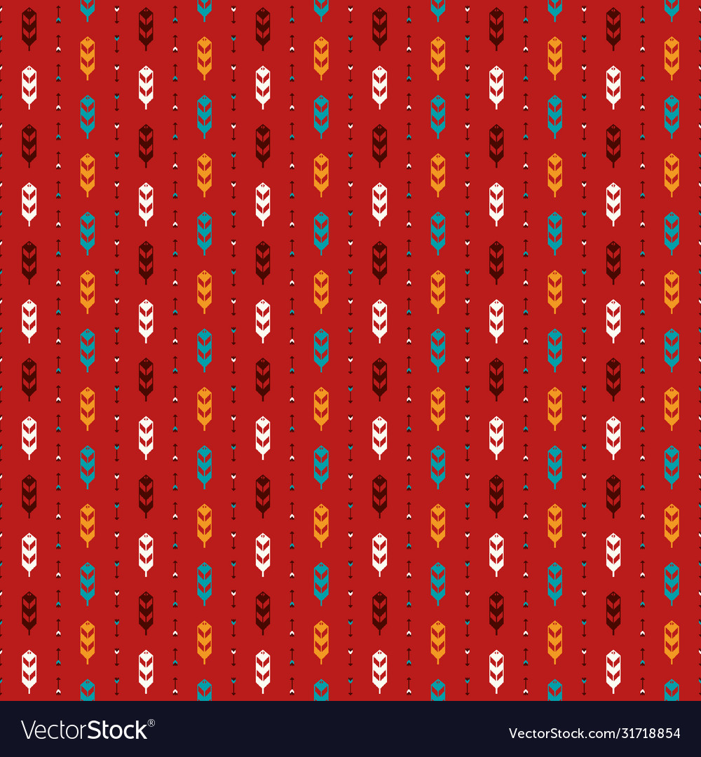 Feathers and arrows pattern