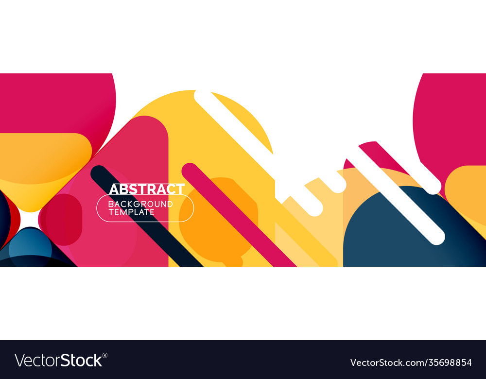 Flat geometric round shapes and dynamic lines