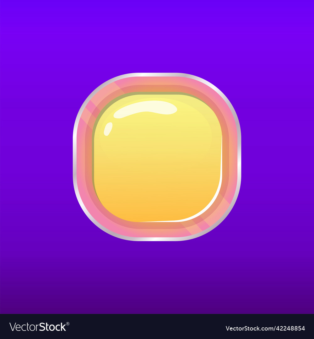 Game button in 2d style on colorful background vector image Game button in 2d style on colorful background
