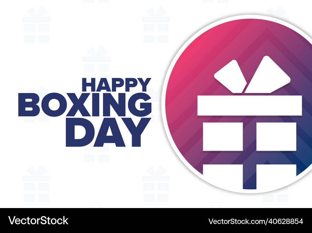 Happy boxing day holiday concept template Vector Image