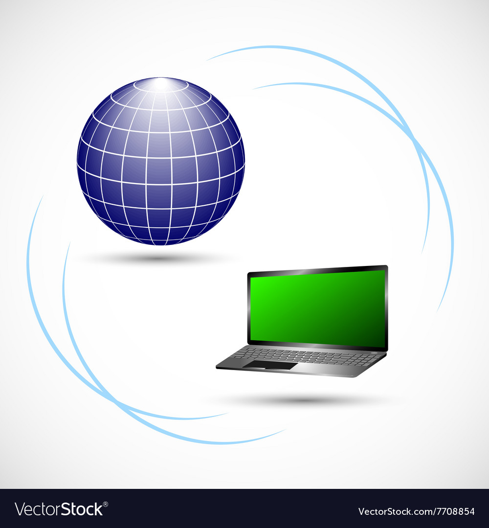 Internet connection between computer and server