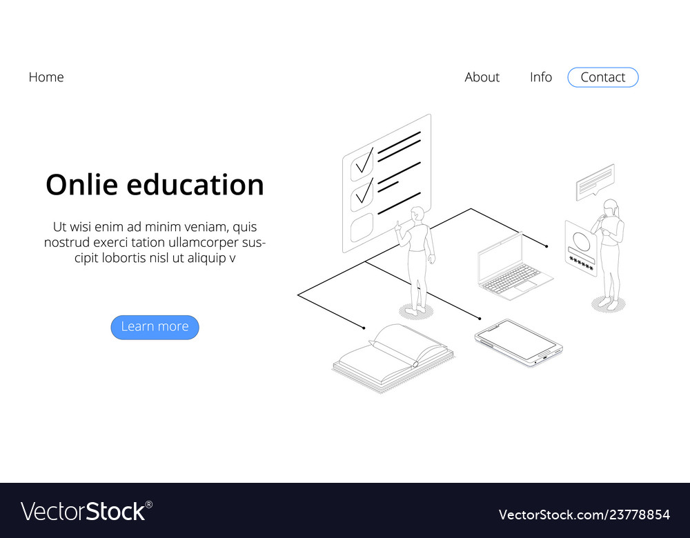 Landing page template programming course modern