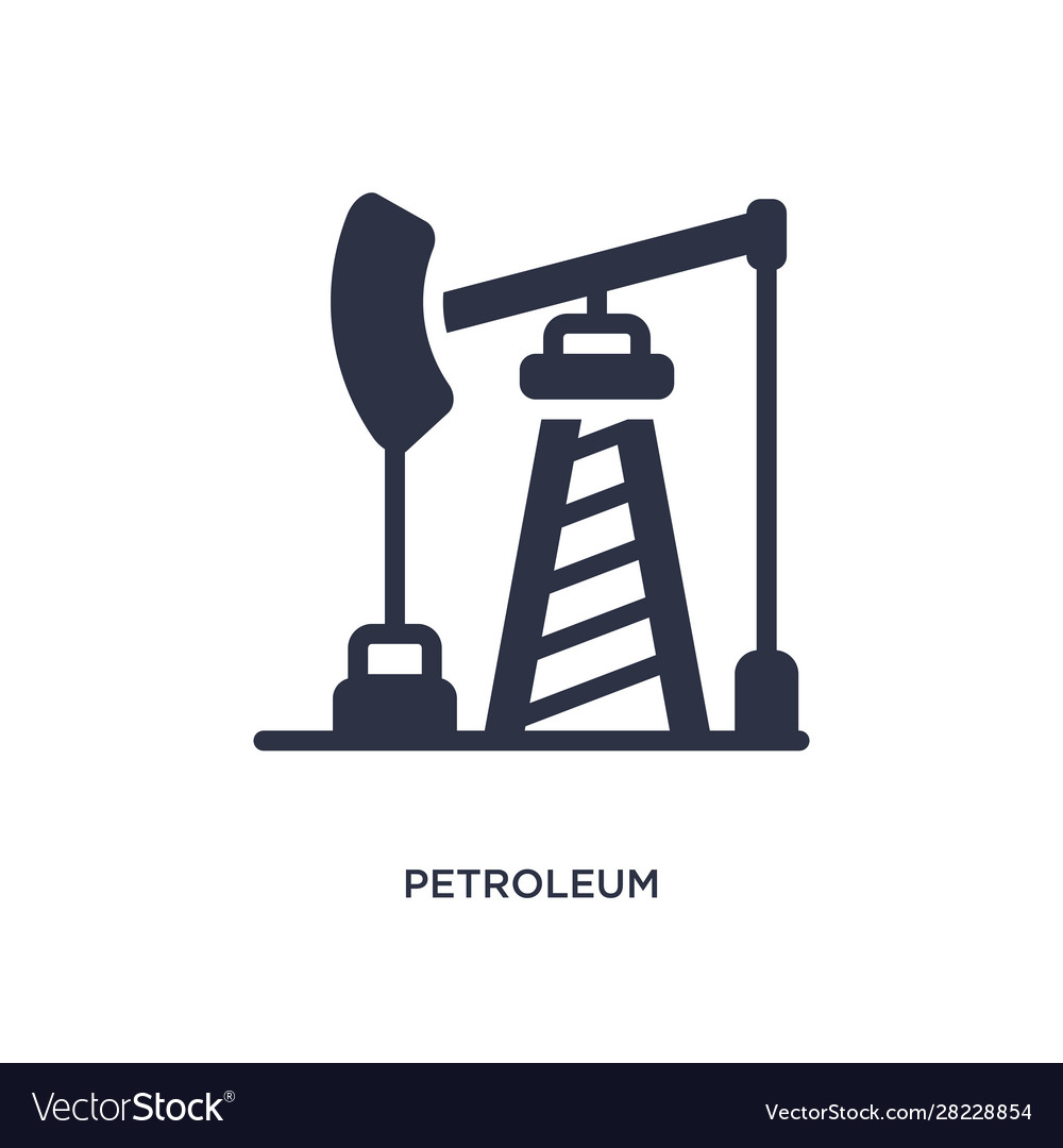 Petroleum icon on white background simple element Vector Image Petroleum icon on white background simple element