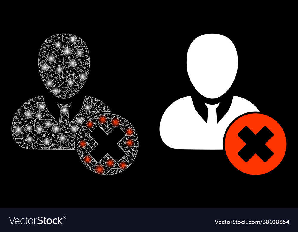 Polygonal wire frame mesh wrong user with magic vector image Polygonal wire frame mesh wrong user with magic