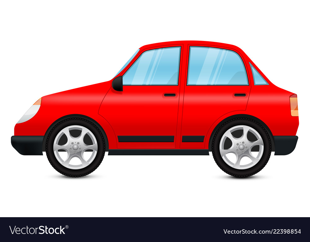 Red car Royalty Free Vector Image - VectorStock