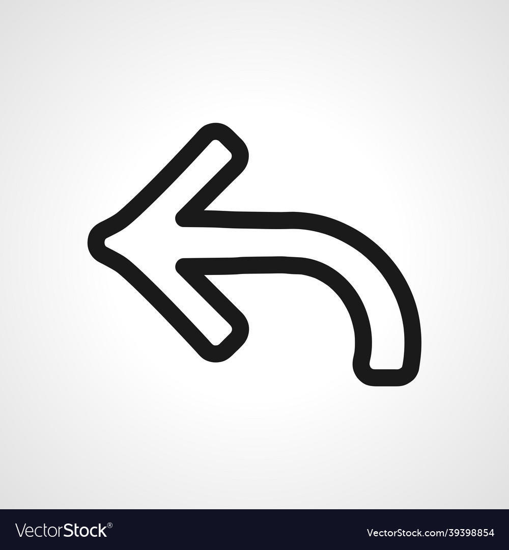 Reply line icon arrow linear outline vector image Reply line icon arrow linear outline
