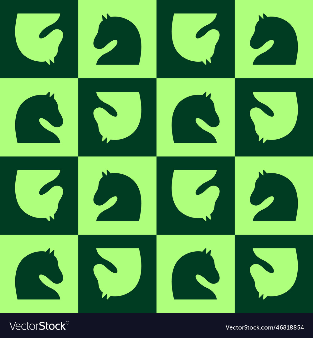 Seamless pattern with chess knight endless vector image Seamless pattern with chess knight endless