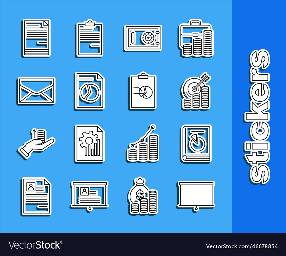 Set line chalkboard user manual target with coin vector image Set line chalkboard user manual target with coin