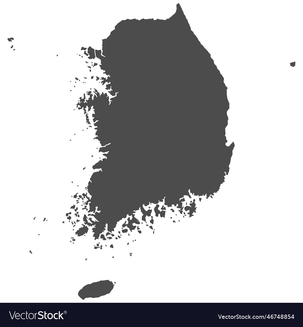 South Korea Map - Detailed Outline